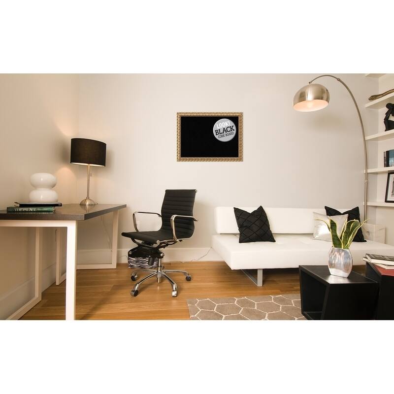 Framed Black Cork Board, Florentine Gold