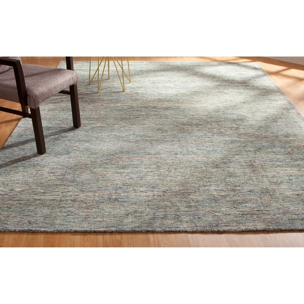 Aero Mist Marl Grey Handmade Area Rug - 5'6" x 8'6"