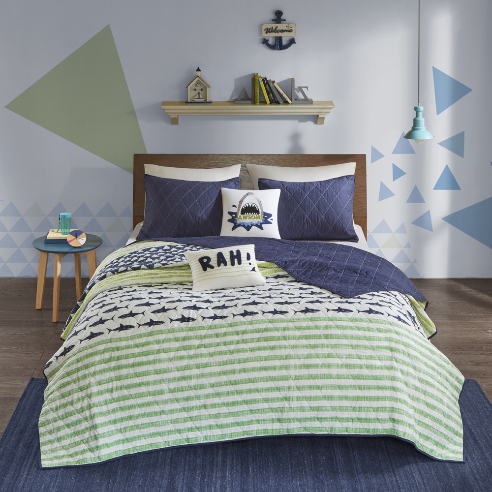 navy coverlet set