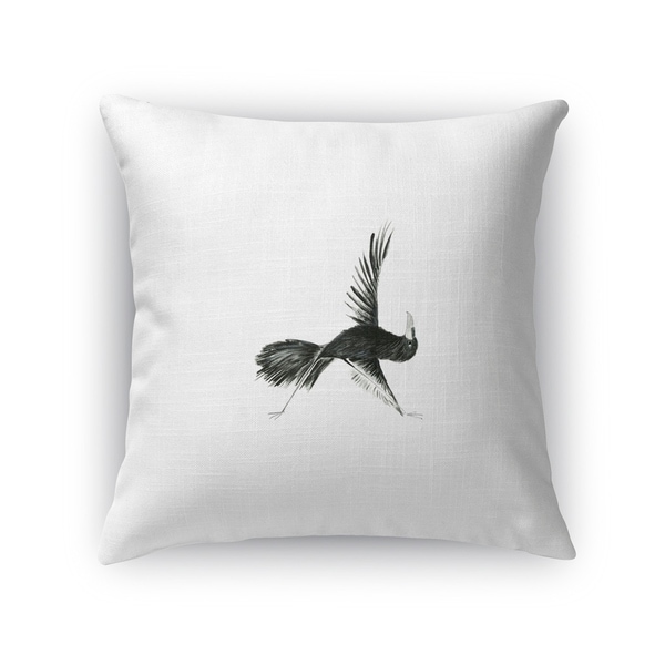 Kavka Designs black/ white crow in triangle accent pillow with insert