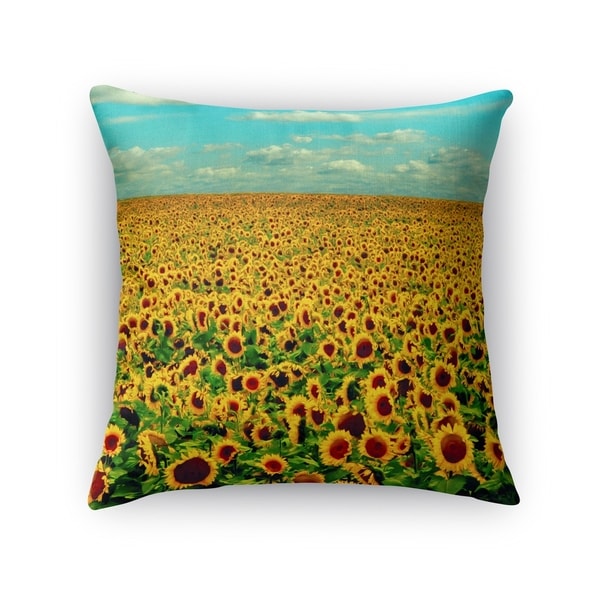 Kavka Designs yellow/ green/ blue forever accent pillow with insert