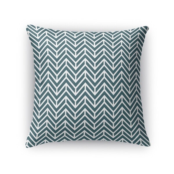 Kavka Designs green chevron teal accent pillow with insert