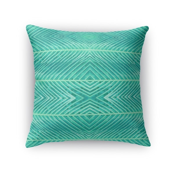 Kavka Designs green blue green palms accent pillow with insert