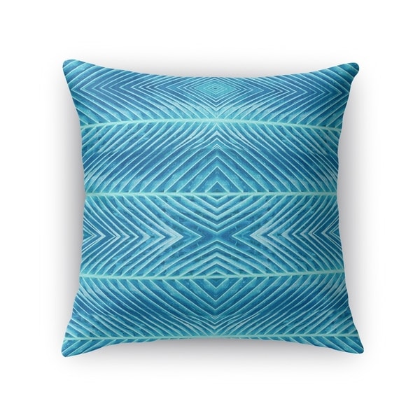 Kavka Designs blue blue palms accent pillow with insert