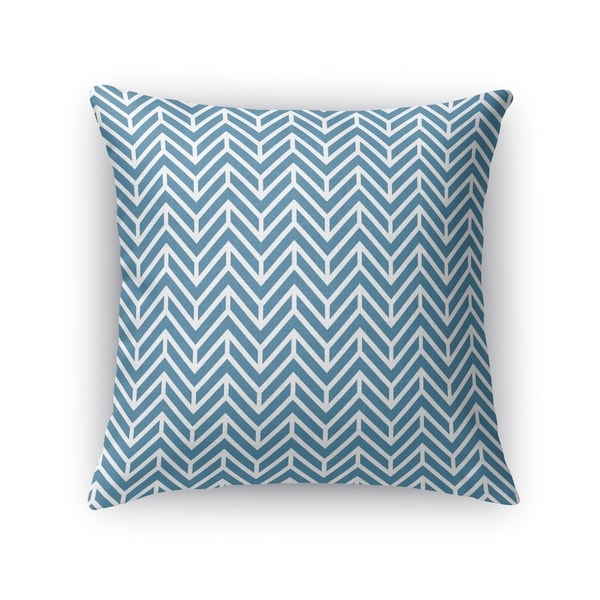 Kavka Designs blue chevron ocean accent pillow with insert
