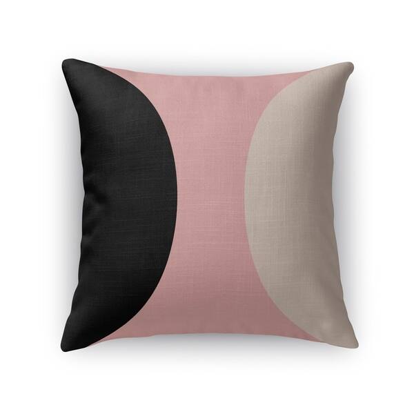 Shop Kavka Designs Pink Black Tan Mod Dot Rose Accent Pillow