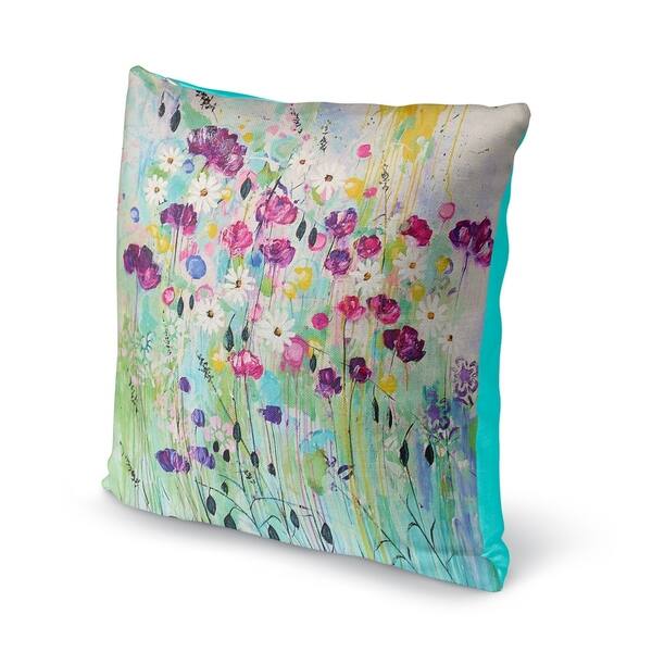Shop Kavka Designs Purple Green Blue Floral Play Accent Pillow