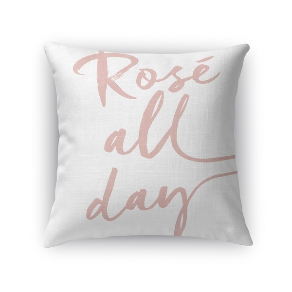 Kavka Designs white rose all day accent pillow with insert