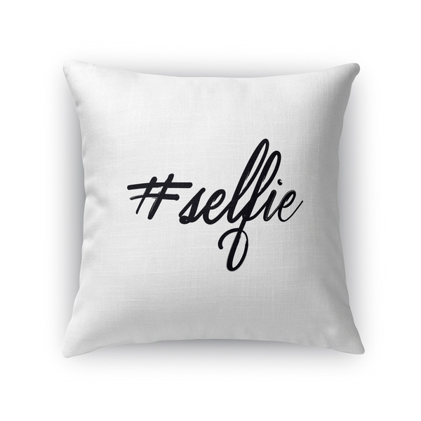 Kavka Designs white #selfie accent pillow with insert