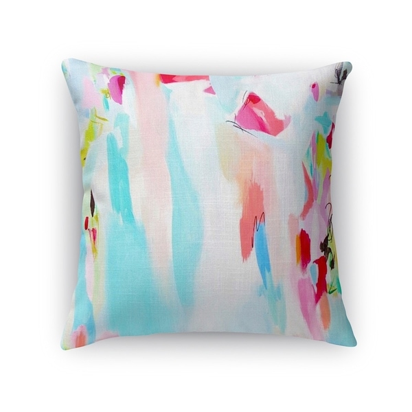 Kavka Designs blue/ pink/ red/ green tattoo testimonial accent pillow with insert