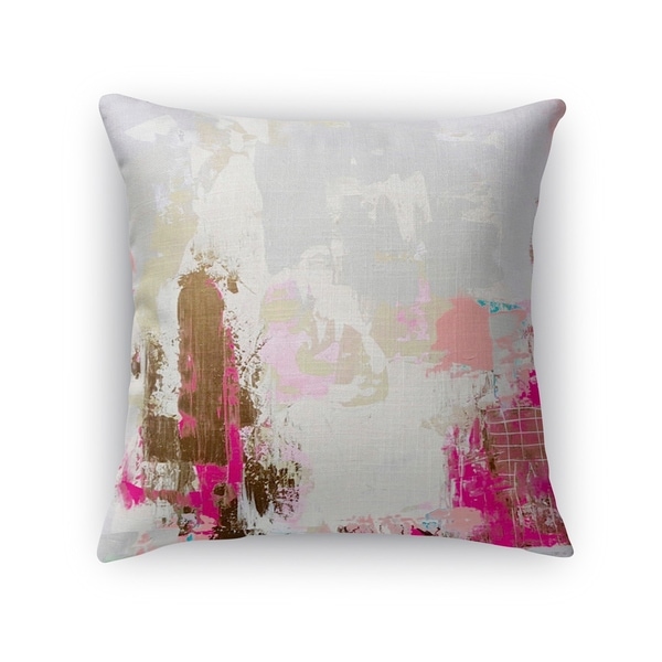 Kavka Designs grey/ brown/ pink/ valley talk accent pillow with insert