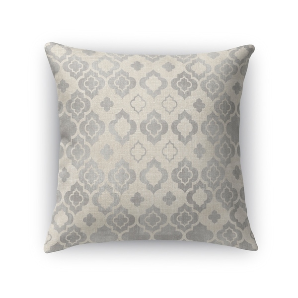 Kavka Designs grey/ ivory taranto accent pillow with insert