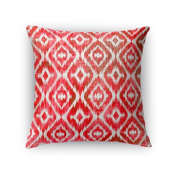 Kavka Designs red/ pink omari warm pink accent pillow with insert