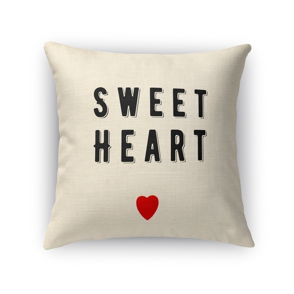 Kavka Designs black/ red sweet heart accent pillow with insert