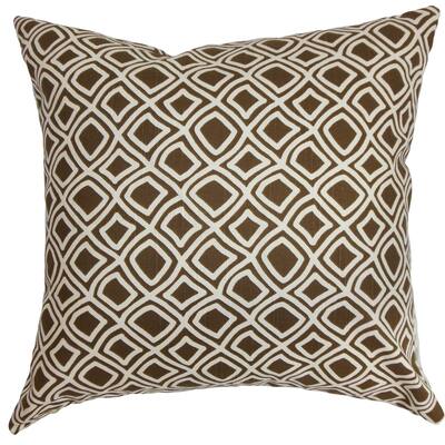 Cacia Geometric Floor Pillow Brown