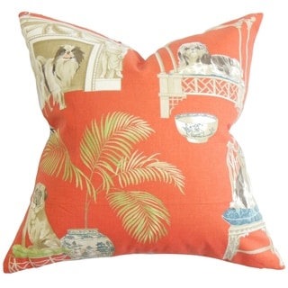 LNR Home Chantal Floral Clay 18-inch Pillow - Free Shipping Today - Overstock.com - 13969819