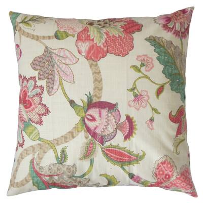 Juhani Floral Floor Pillow Rose Green