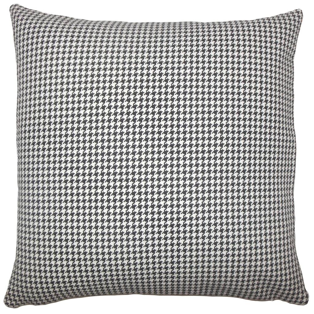 Occhave Houndstooth Floor Pillow Black White