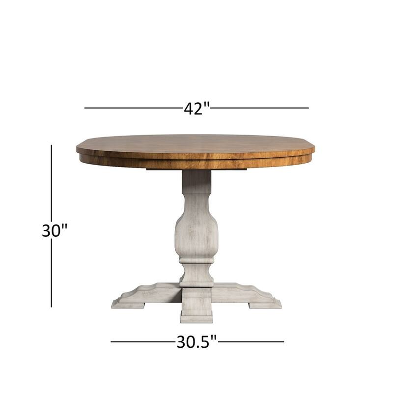 Eleanor Antique White Extending Oval Wood Table Slat Back 5-piece Dining Set by iNSPIRE Q Classic