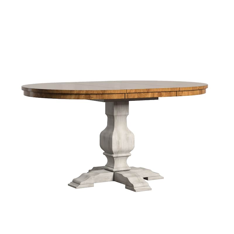 Eleanor Antique White Extending Oval Wood Table French Back 5-piece Dining Set by iNSPIRE Q Classic
