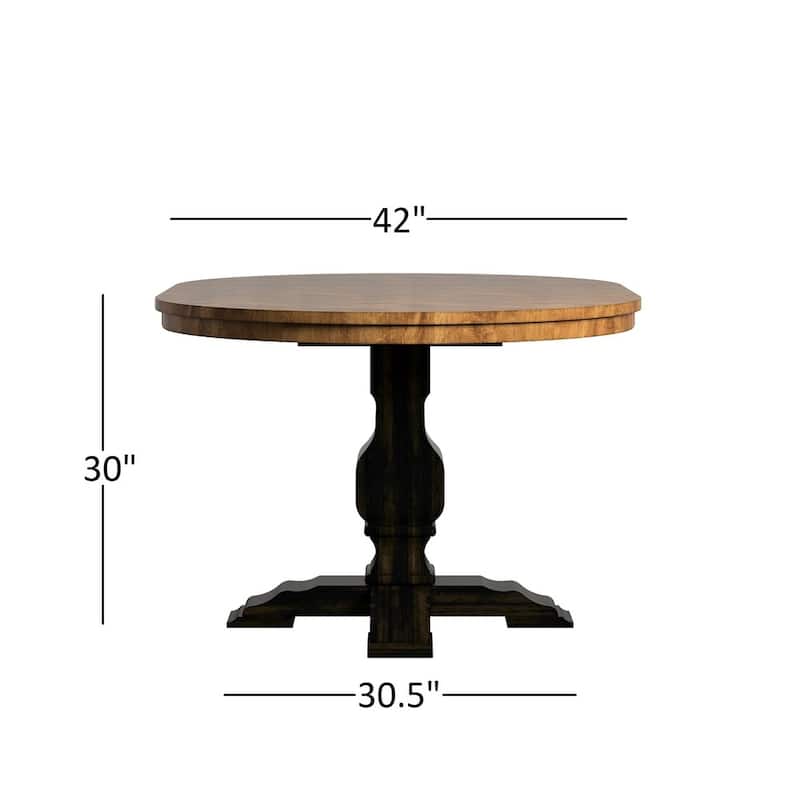 Eleanor Black Extending Oval Wood Table Slat Back 5-piece Dining Set by iNSPIRE Q Classic