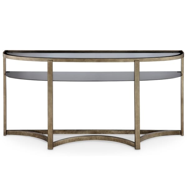 Frisco Contemporary Antique Pewter Demilune Console Table Free Frisco Contemporary Antique Pewter Demilune Console Table
