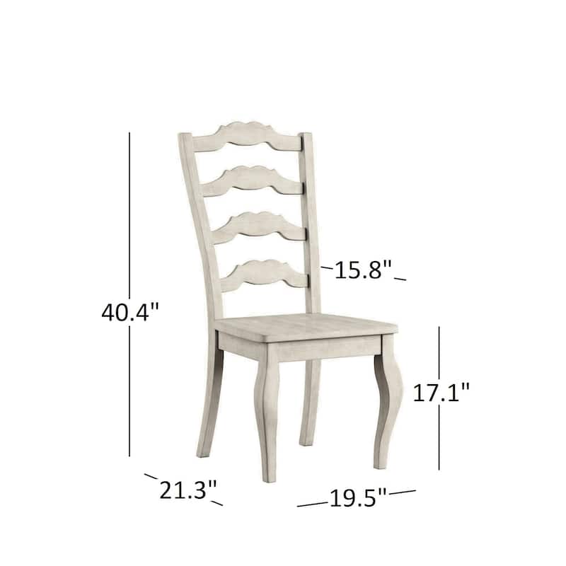Eleanor Sage Green Extending Oval Wood Table French Back 5-piece Dining Set by iNSPIRE Q Classic