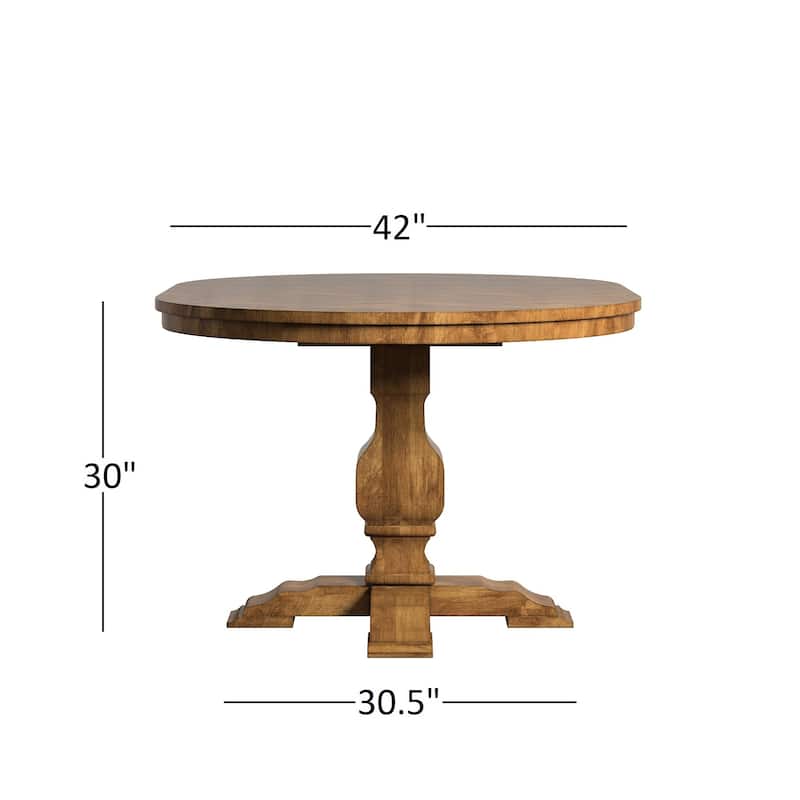 Eleanor Oak Extending Oval Wood Table Slat Back 5-piece Dining Set by iNSPIRE Q Classic