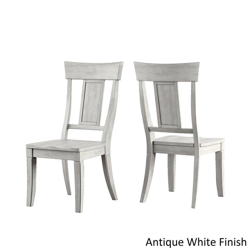 Eleanor Oak Extending Oval Wood Table Panel Back 5-piece Dining Set by iNSPIRE Q Classic - Oak Table - Antique White Chairs