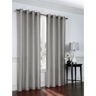 Ruthy's Textile Faux Silk 84-inch Grommet Top Curtain Panel Pair - On ...