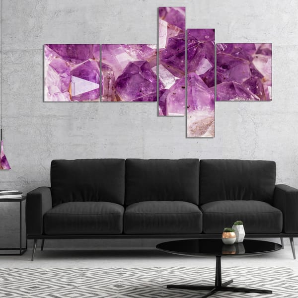 Shop Designart Purple Amethyst Macro Abstract Canvas Wall Art Print Overstock 16940387