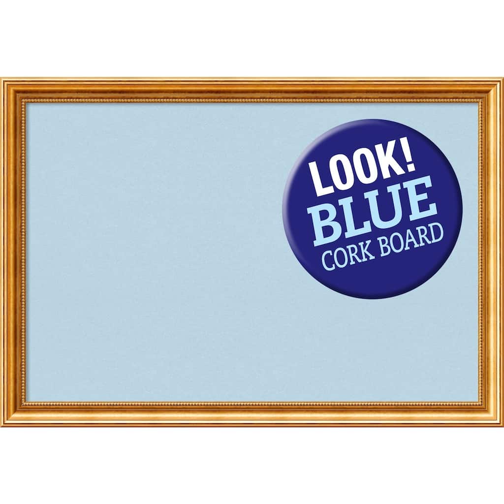 Framed Blue Cork Board, Townhouse Gold