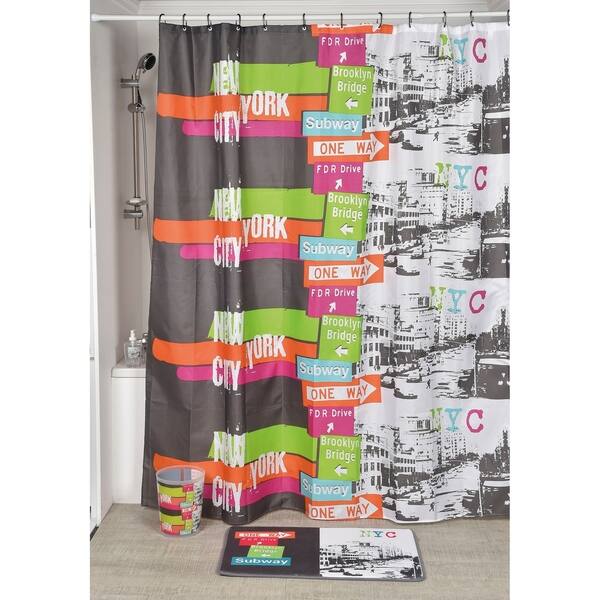 Shop Evideco Printed Fabric Shower Curtain Urban Nyc Polyester