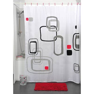 Evideco Printed Fabric Shower Curtain Paloma Polyester