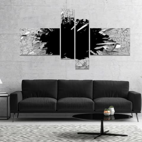 Strick & Bolton "Abstract Broken Wall 3D Design" Canvas Wall Art