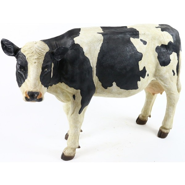 large cow garden statue