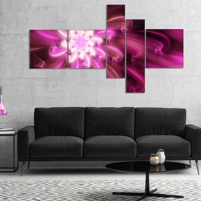 Designart "Exotic Dance of Purple Flower Petals" Floral Canvas Art Print