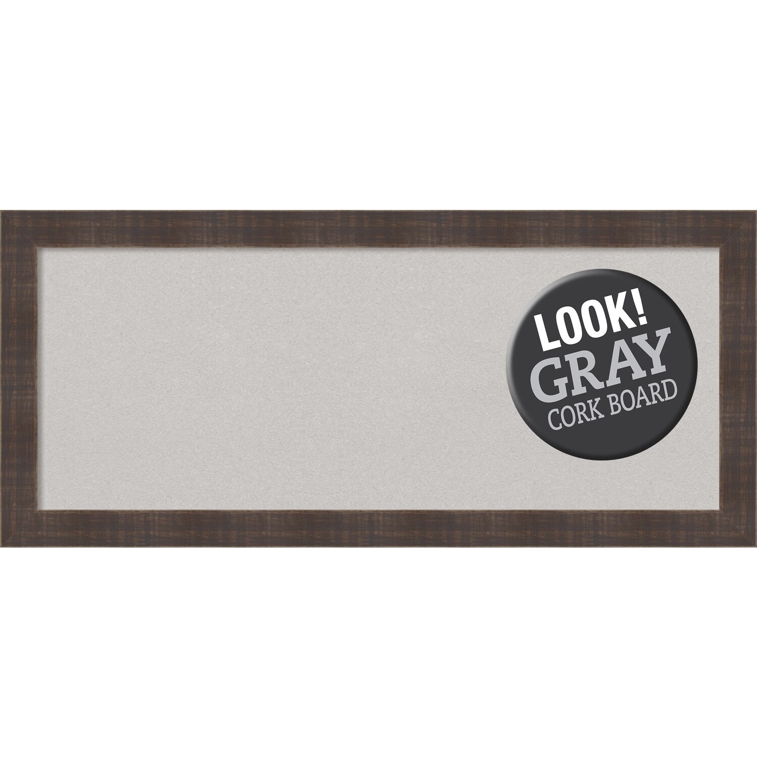 Framed Grey Cork Board, Whiskey Brown Rustic Brown panel 33 x 15" eBay
