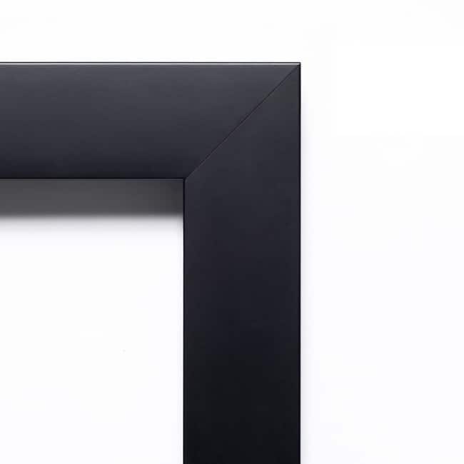 Framed Grey Cork Board, Mezzanotte Black
