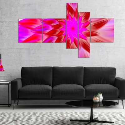 Designart "Beautiful Pink Flower Petals" Floral Canvas Art Print