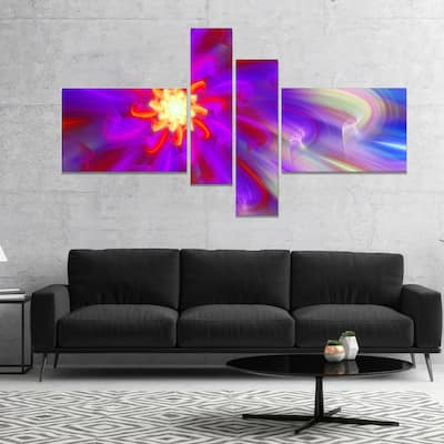 Designart "Beautiful Purple Flower Petals" Floral Canvas Art Print