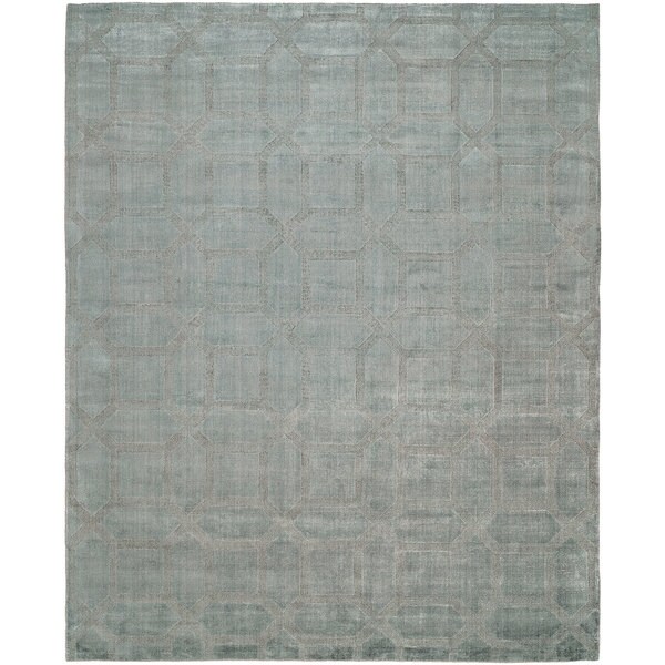 Avalon Crystal Blue Wool And Viscose Handmade Area Rug 10 X 14 Avalon Crystal Blue Wool And Viscose Handmade Area Rug 10 X27
