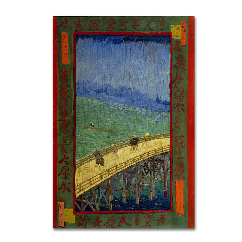 Van Gogh 'Bridge in The Rain After Hiroshige' Canvas Art - Bed Bath ...