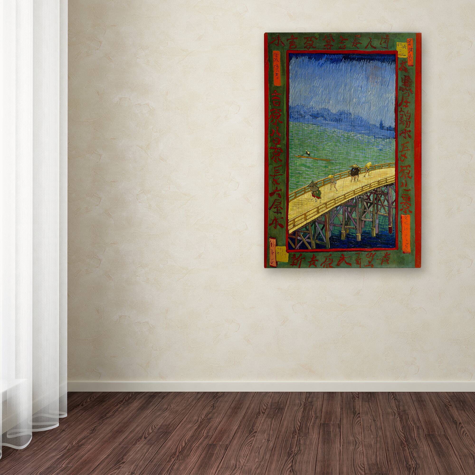 Van Gogh 'Bridge in The Rain After Hiroshige' Canvas Art - Bed Bath ...