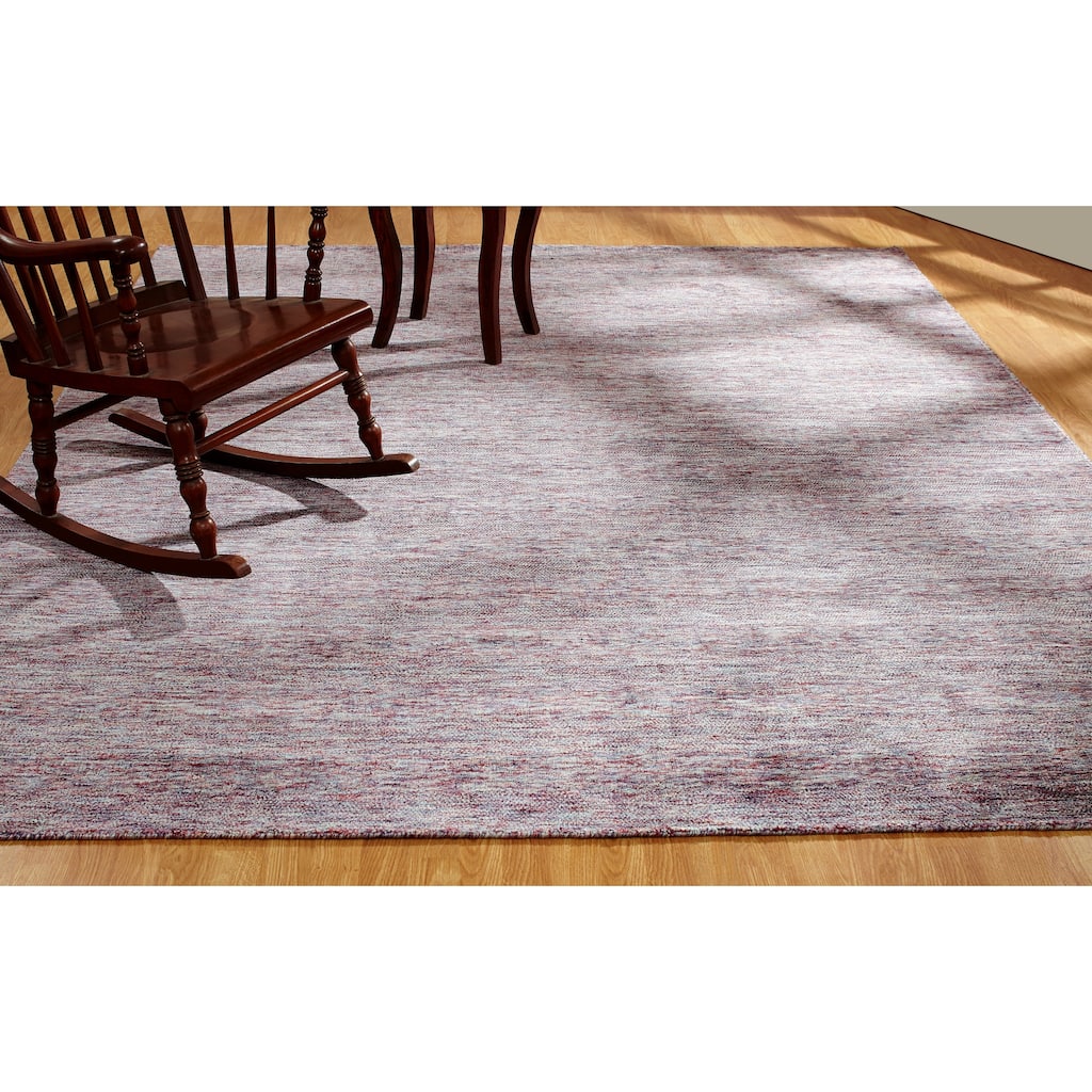 Aero Wisteria Marl Handmade Purple Viscose Area Rug