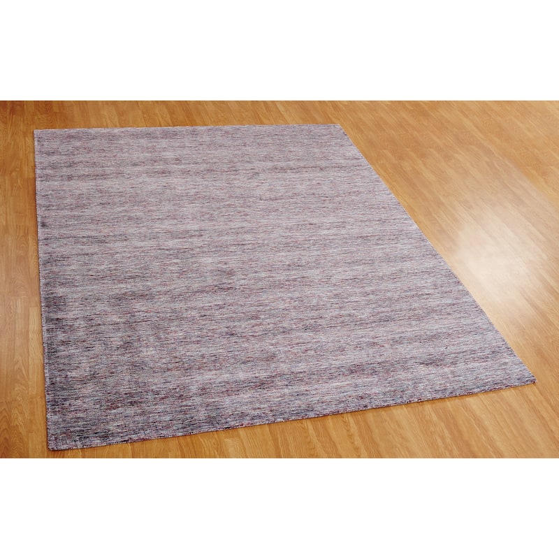 Aero Wisteria Marl Handmade Purple Viscose Area Rug