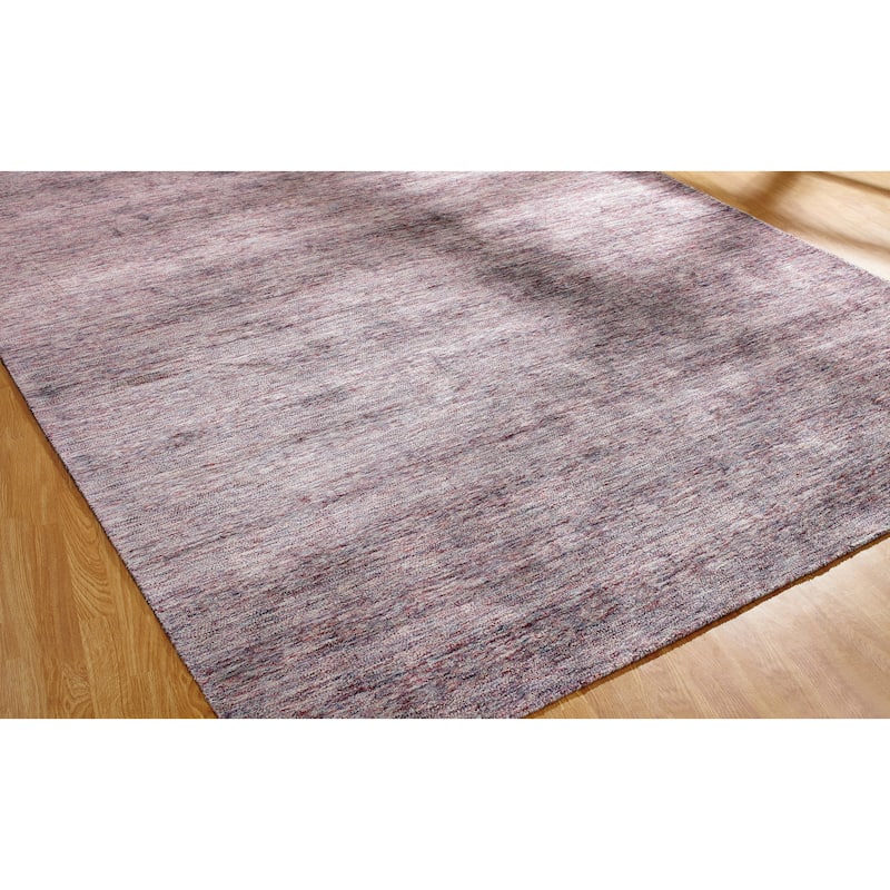Aero Wisteria Marl Handmade Purple Viscose Area Rug