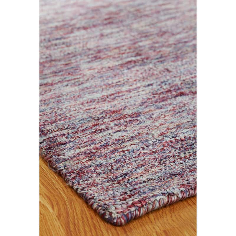 Aero Wisteria Marl Handmade Purple Viscose Area Rug