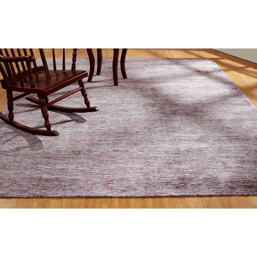 Aero Wisteria Marl Handmade Purple Viscose Area Rug