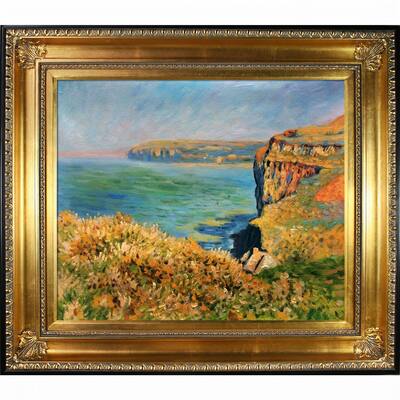 La Pastiche Claude Monet Cliff at Grainval Hand Painted Oil Reproduction